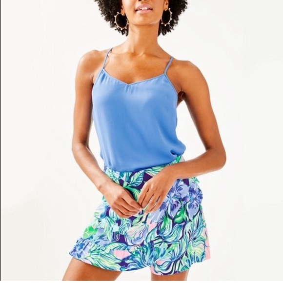 Lilly Pulitzer Vibrant Faye Skort Short Party Thyme,‎ Blue/Green, Size 00, NWT - Picture 3 of 12